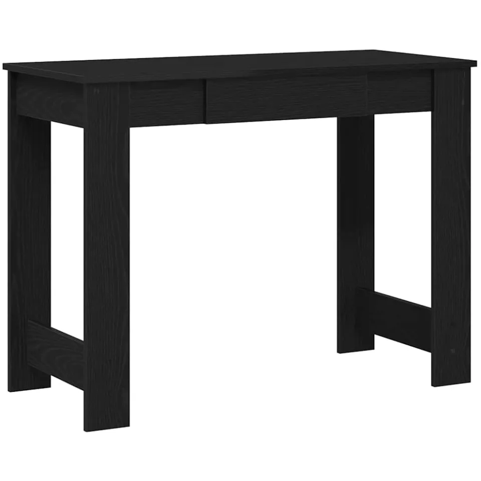 vidaXL Bureau 100x45x75 cm bewerkt hout zwart