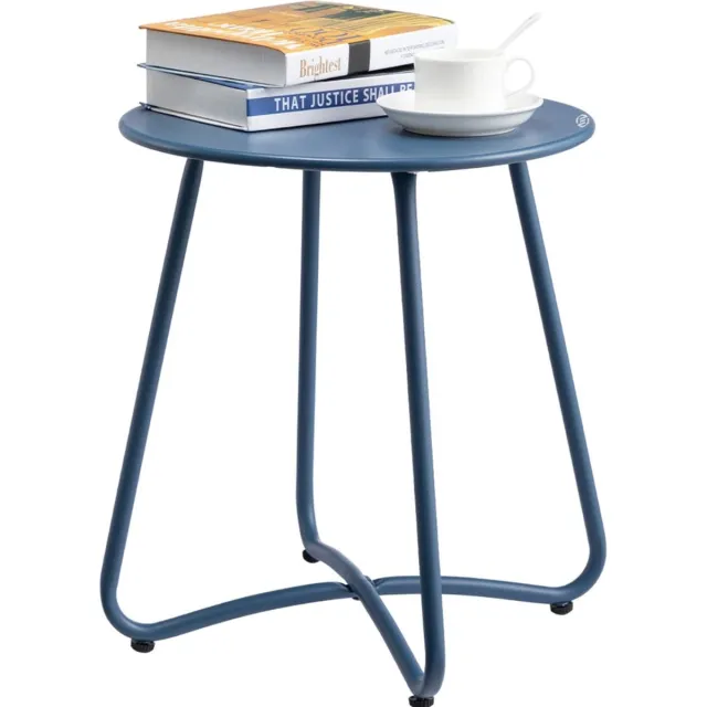 Equivera Bijzettafel Buiten - Bijzettafel Tuin - Salontafel Buiten - Salontafel Tuin - Koffietafel Buiten - Voor Binnen en Buiten - Must Have Voor Jouw Tuin! Marineblauw