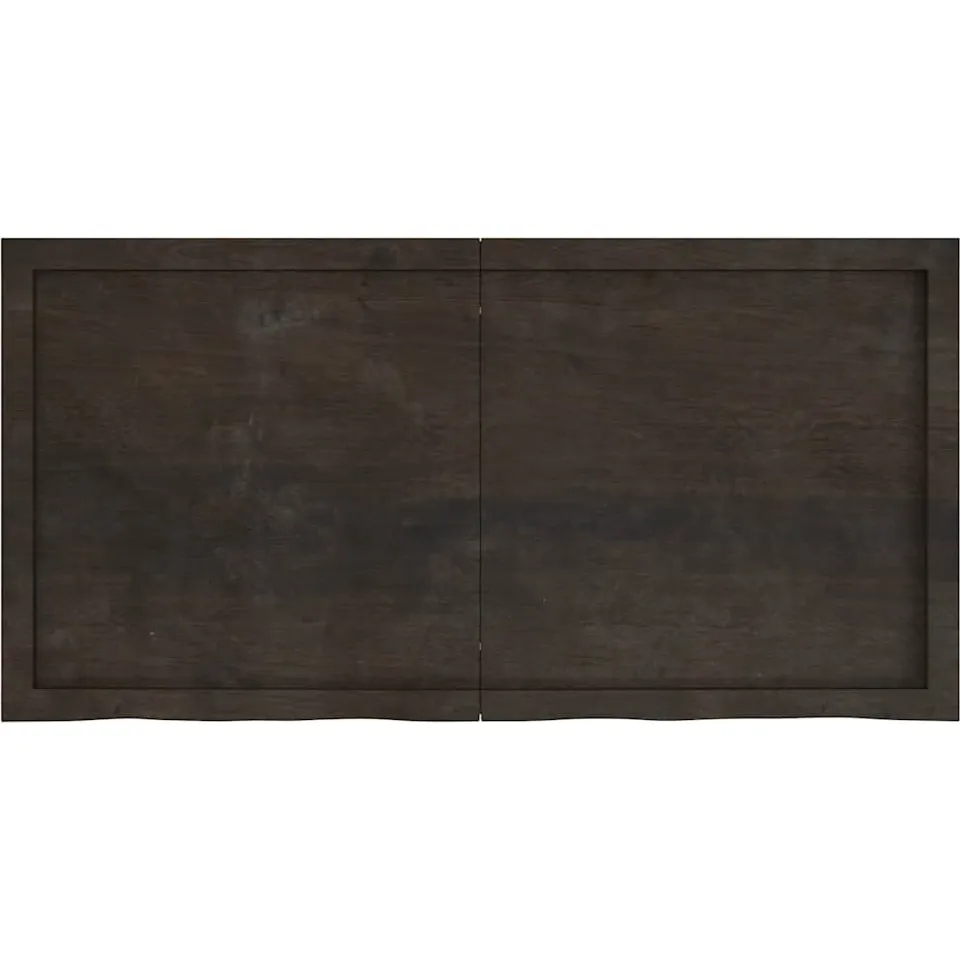 vidaXL Tafelblad 120x60x(2-6)cm behandeld eikenhout donkerbruin, foto 2