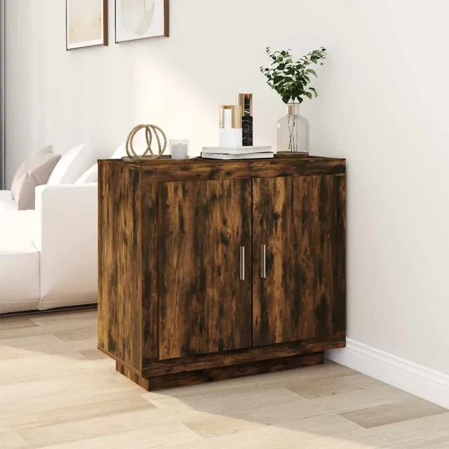 vidaXL Dressoir 80x40x75 cm bewerkt hout gerookt eikenkleurig Bruin