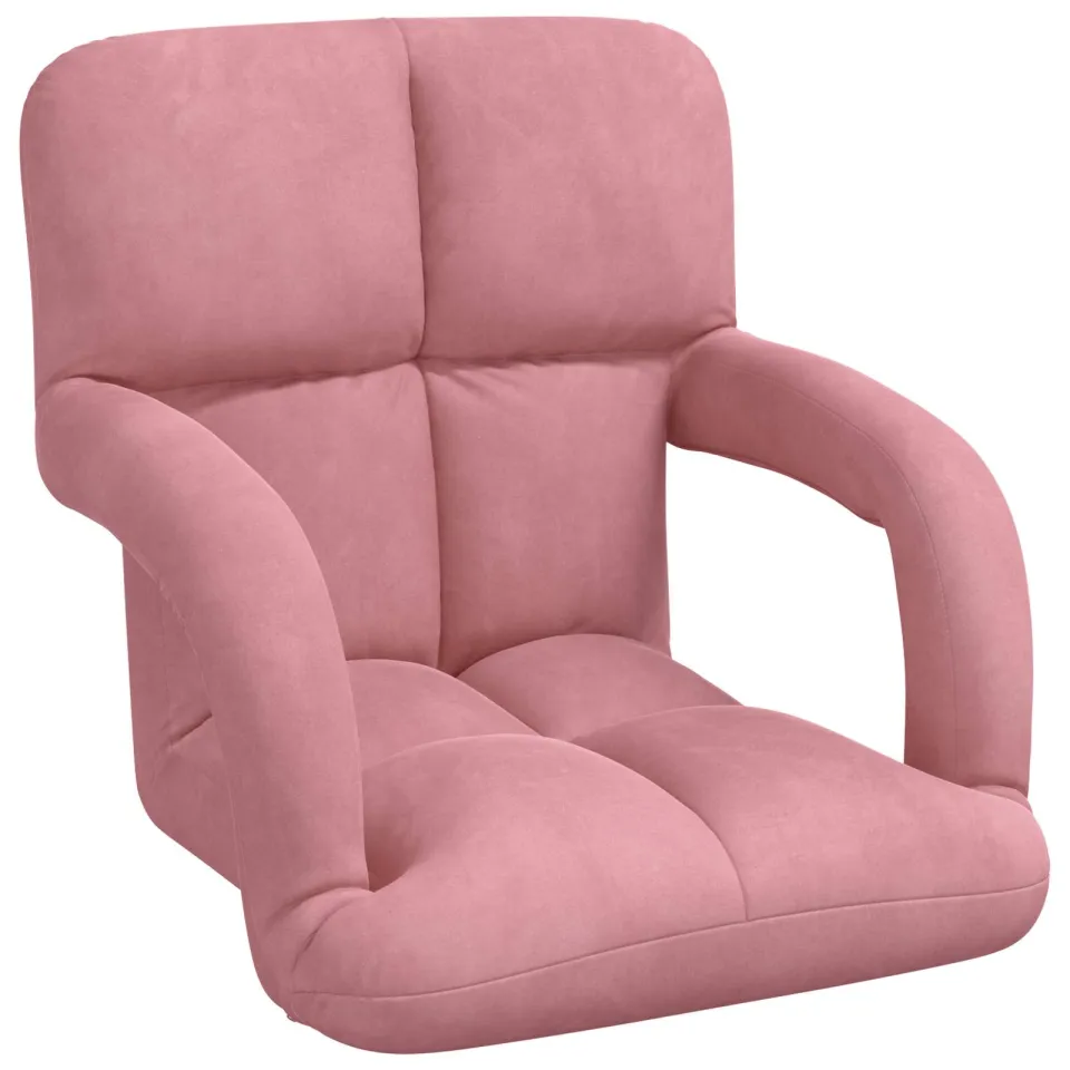 vidaXL Verstelbare vlo stoelen Roze Fluweel
