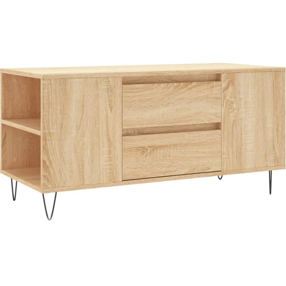 vidaXL Salontafel 102x44,5x50 cm bewerkt hout sonoma eikenkleurig, foto 3