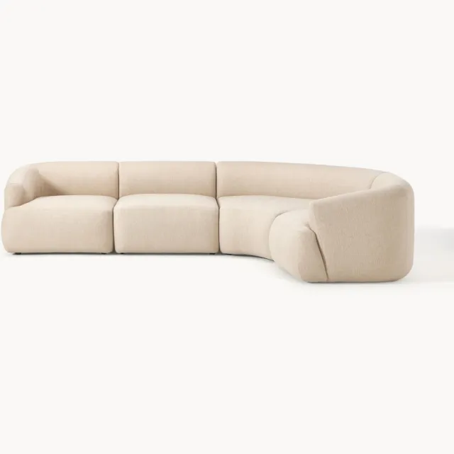 Westwing Collection Modulaire hoekbank Sofia (4-zits) beige