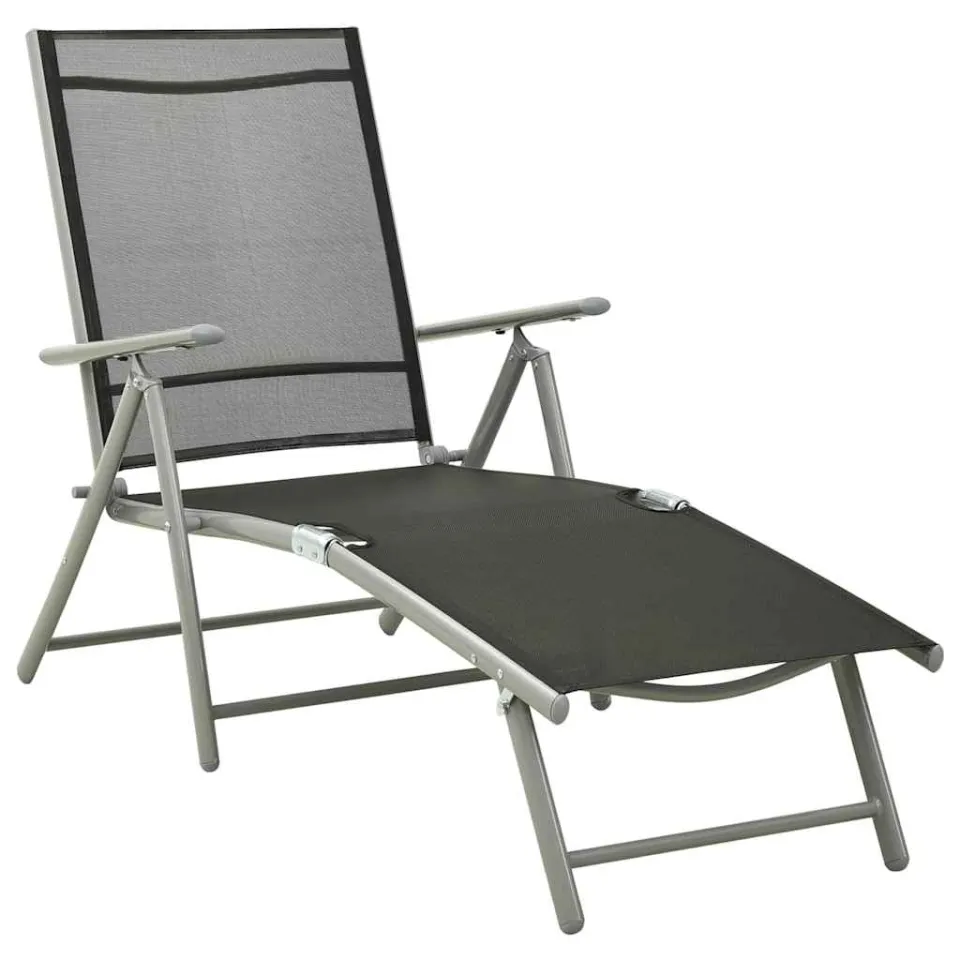 vidaXL 3-delige Loungeset textileen en aluminium zilverkleurig, foto 3
