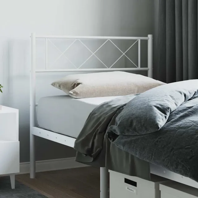 vidaXL Vervangend hoofdbord 75 cm metaal wit
