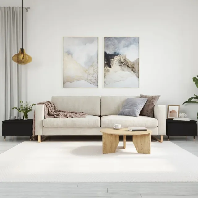 vidaXL Salontafels 2 st 50x46x35 cm bewerkt hout zwart, foto 2