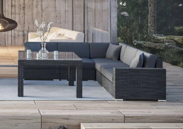 Oltre Milano III - Hoekloungeset - Grijs - Polyrattan