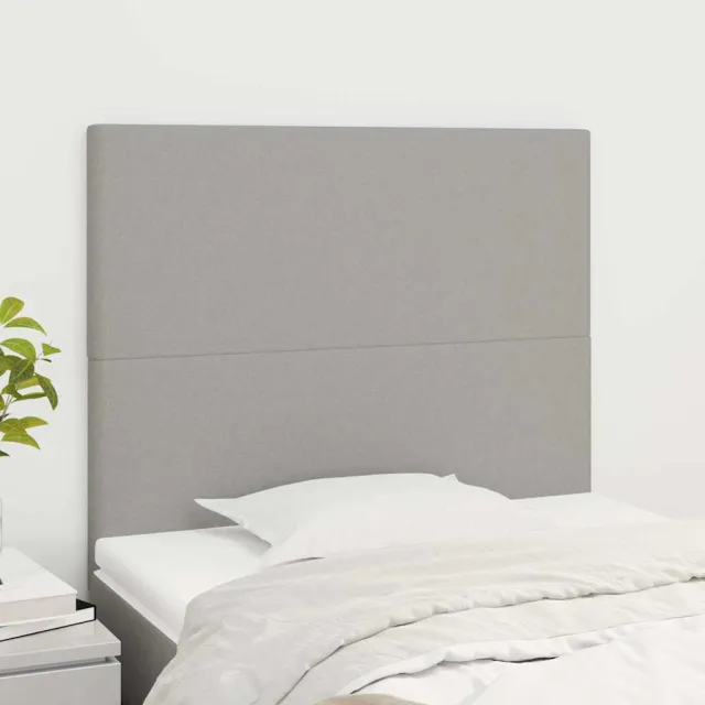vidaXL Hoofdbord lichtgrijs 90x5x118/128 cm stof grijs