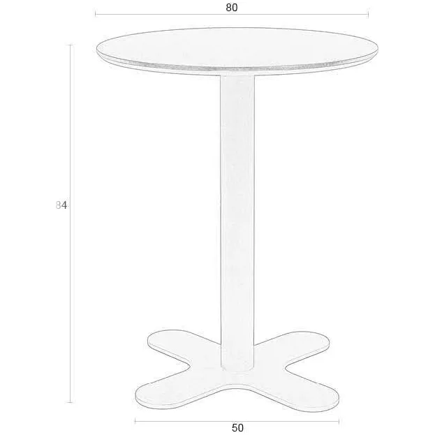 ZILT Ronde Bistrotafel 'Yusuf' 80cm, kleur Zwart, foto 3