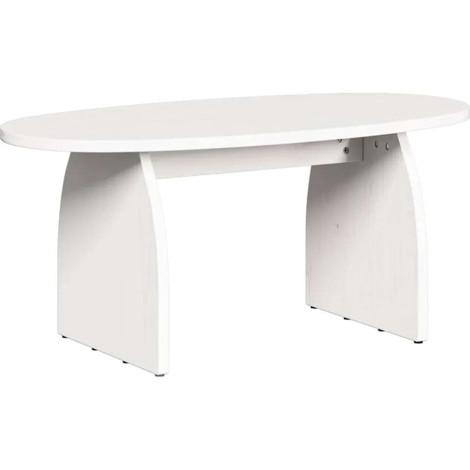 vidaXL Salontafel Wit 80 x 40 x 35 cm Massief grenenhout