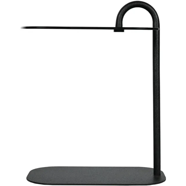 Livingfurn Bijzettafel Amy - Zwart Glas - 48x30x65cm