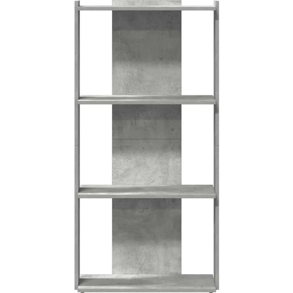 vidaXL Boekenkast 3-laags 60x30x120 cm bewerkt hout betongrijs grijs, foto 4
