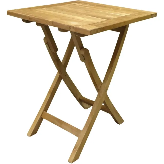 AVH-Outdoor Tuinmeubelen Klaptafel 60x60x75 vierkant teakhout Bruin / Terre