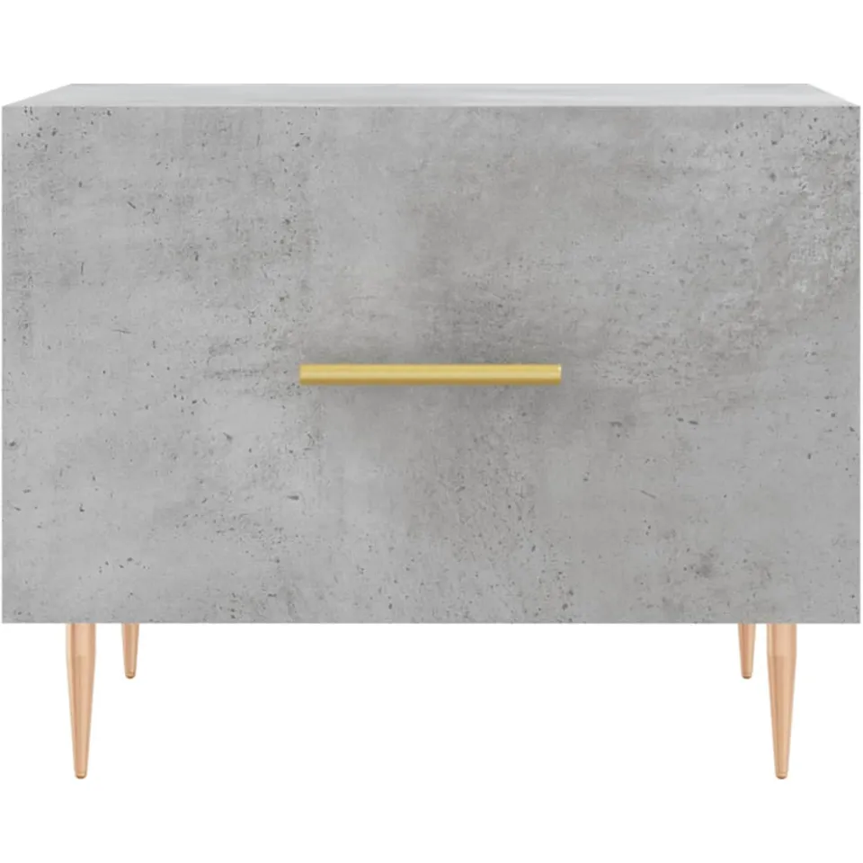 vidaXL Salontafel 50x50x40 cm bewerkt hout betongrijs