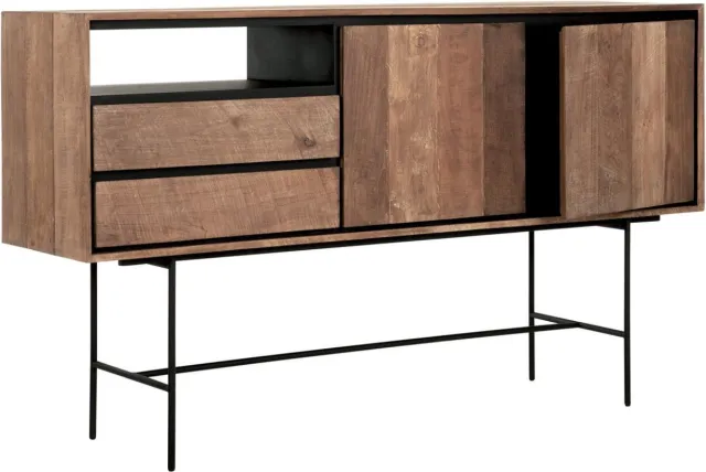 24Designs Metropole Dressoir Medium - B160 X D45 X H95 Cm - Teakhout Bruin