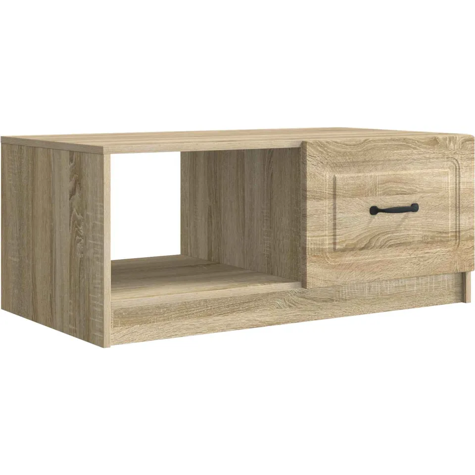 vidaXL Salontafel Sonoma Eiken 90 x 50 x 37 cm Bewerkt hout Bruin