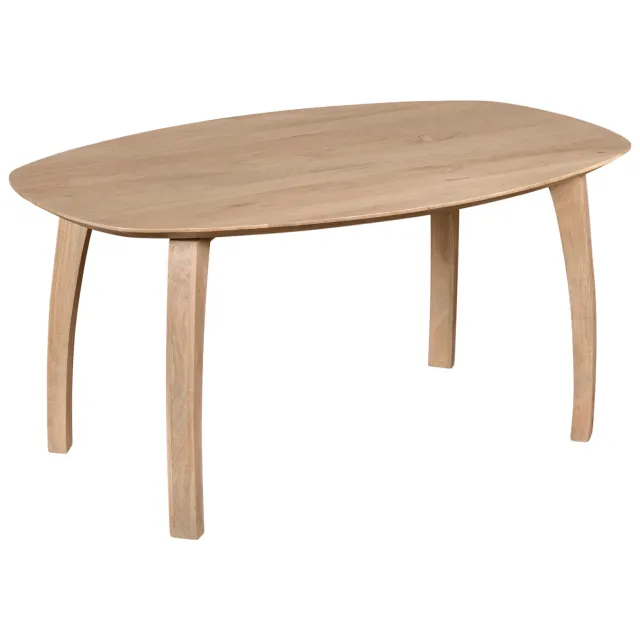 Lewis & Loft Eettafel Luna - FSC gecertificeerd mangohout - Deens ovaal - 160 x 100 cm - Naturel