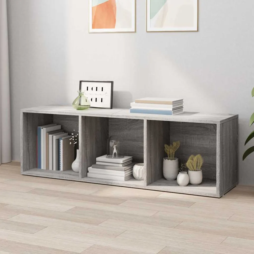 vidaXL Boekenkast/tv-meubel 36x30x114 cm hout grijs sonoma eiken, foto 3