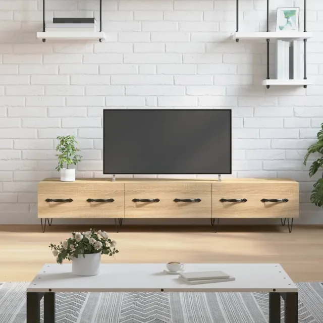 vidaXL Tv-meubel 150x36x30 cm bewerkt hout sonoma eikenkleurig, foto 2