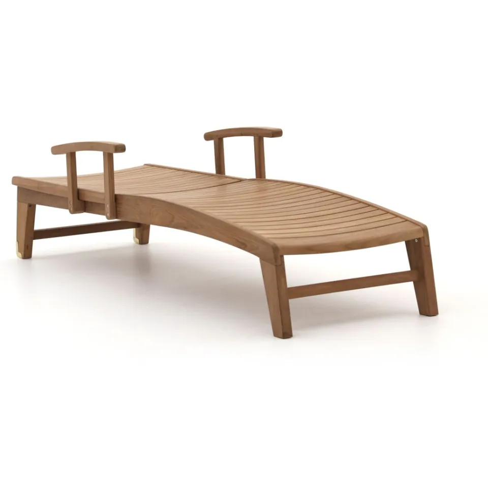 Sunyard Furniture Sunyard Chirburry ligbed met wiel bruin, foto 4