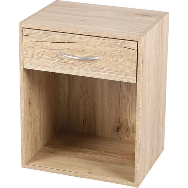 Urban Living Nachtkastje - Open Nachtkast met Lade - 39x30x48cm beige