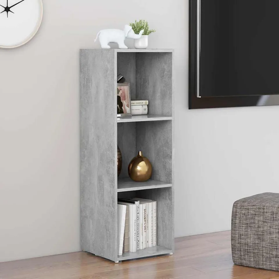 vidaXL Tv-meubel 107x35x37 cm bewerkt hout betongrijs grijs, foto 4