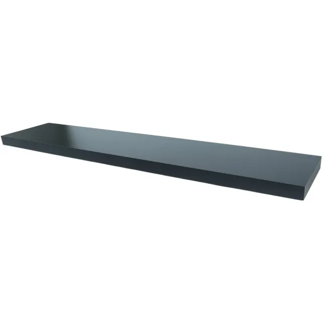 Wovar Zwevende Wandplank 118 x 24 cm Zwart | Per Stuk