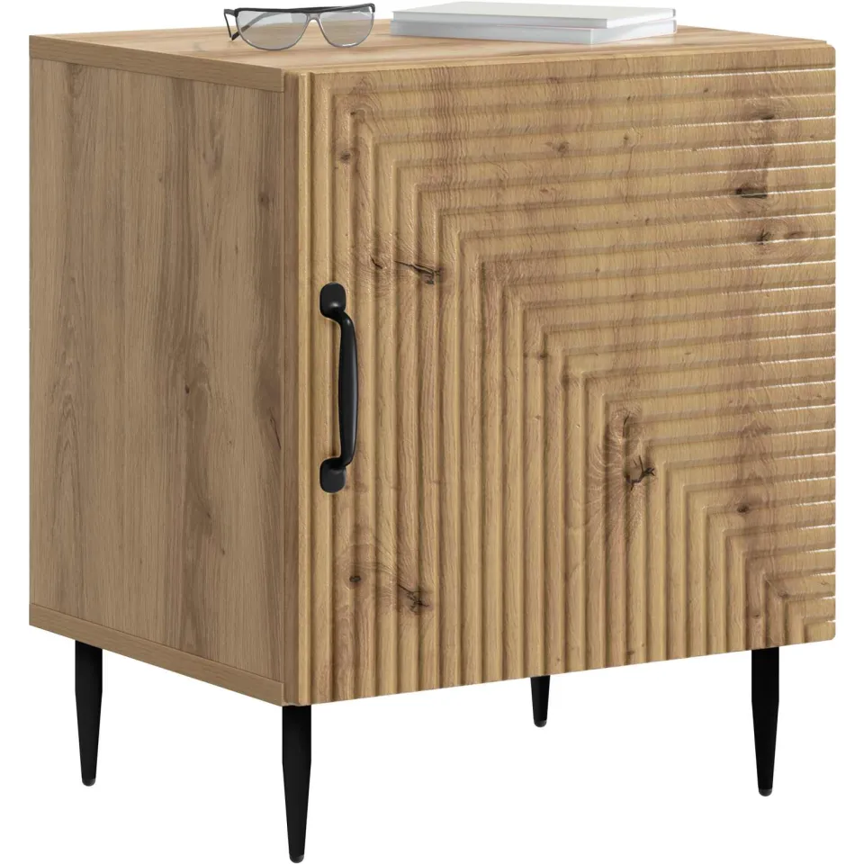 vidaXL Nachtkastje 2 st Artisanaal eiken 43 x 34,5 x 50 cm Bruin