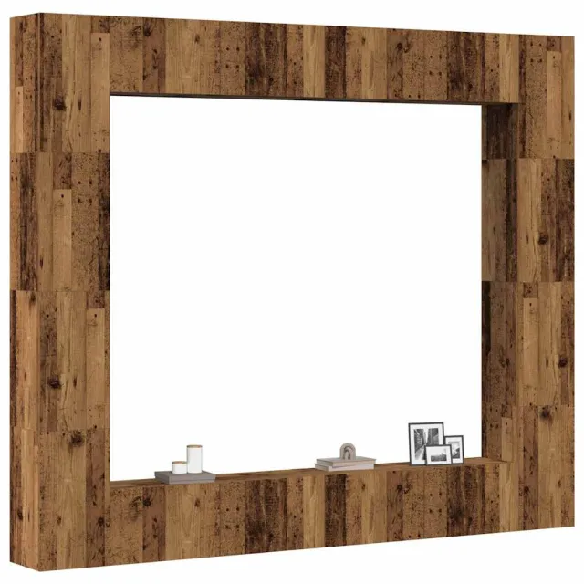 vidaXL 8-delig Tv-meubelset wandmontage bewerkt hout oud houtkleurig Bruin