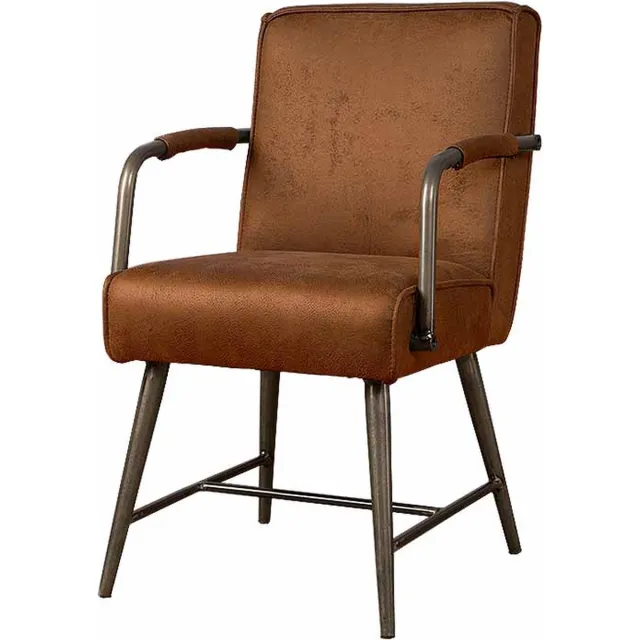 sidd Belmonte armchair - fabric cherokee 8 cognac