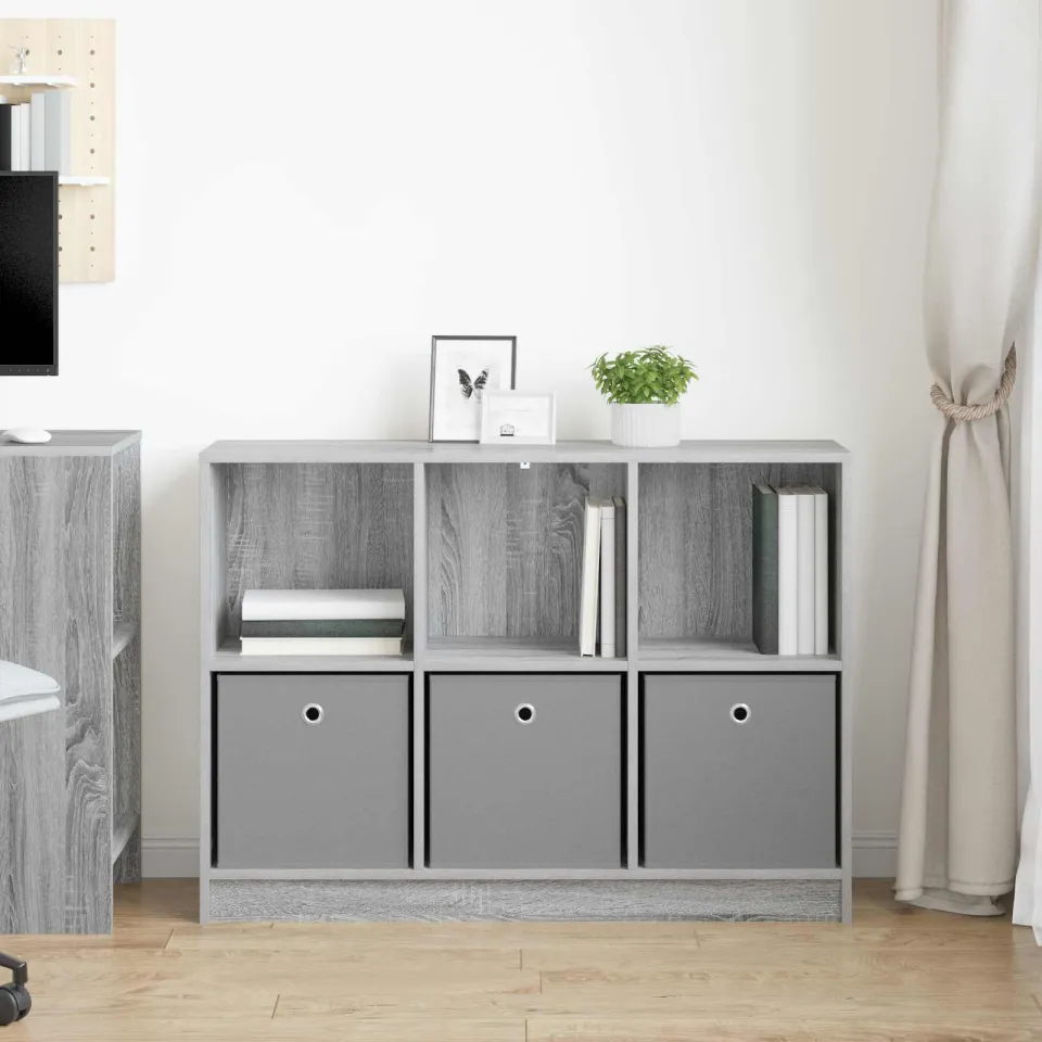 vidaXL Dressoir Grijs Sonoma 102 x 32 x 73,5 cm, foto 4