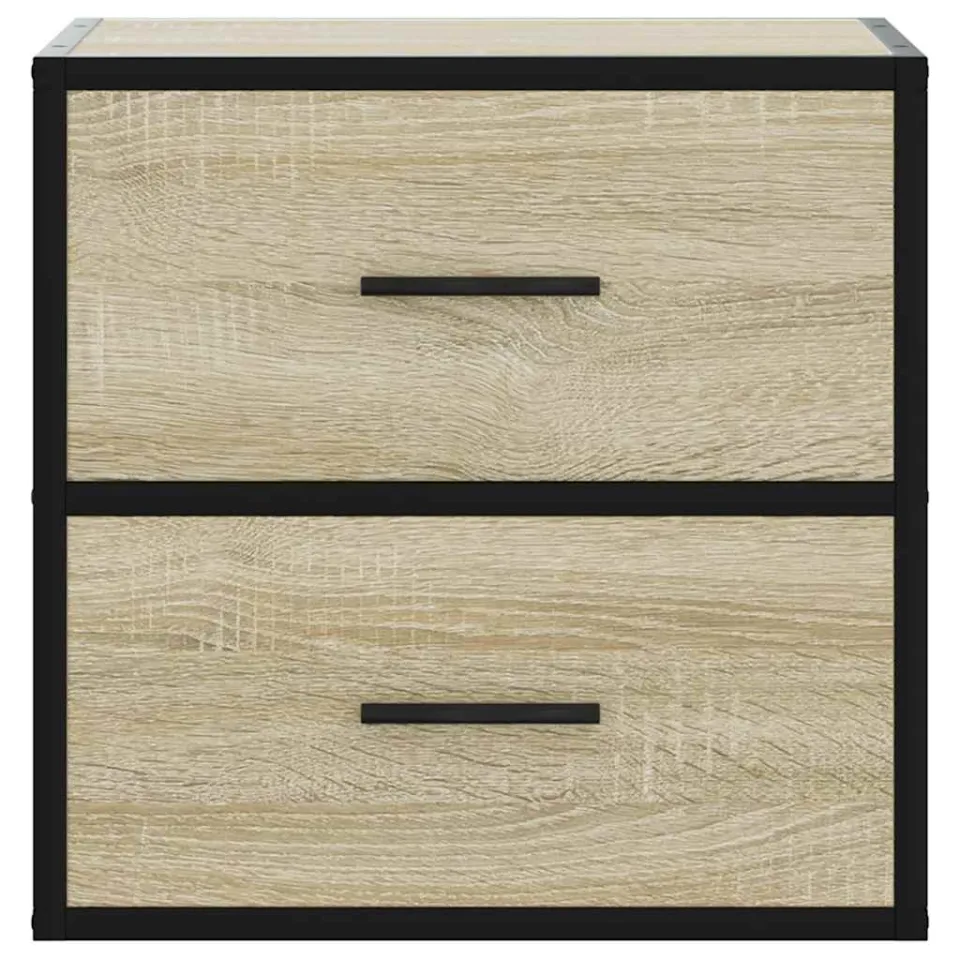 vidaXL Nachtkastje wandgemonteerd 40x31x39,5 cm sonoma eikenkleurig, foto 4