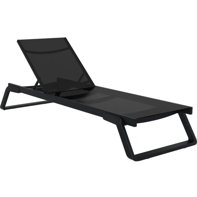 Siesta Ligstoel Tropic; 210x72x31 cm (LxBxH); zwart