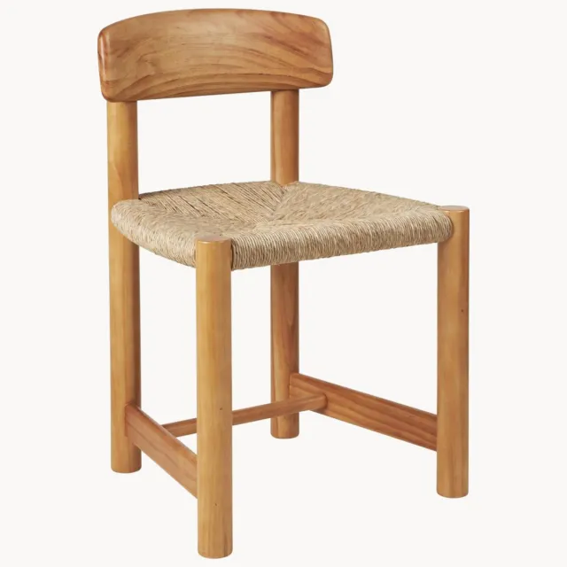 GUBI Handgemaakte houten stoel Daumiller van grenenhout Beige