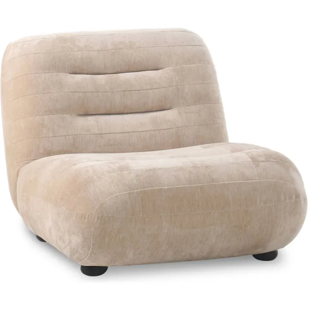 Dutchbone Wyatt Fauteuil Velours Beige