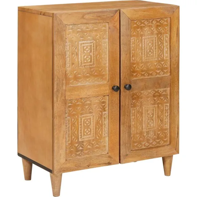vidaXL Dressoir Lichtbruin 60 x 33 x 75 cm massief mangohout