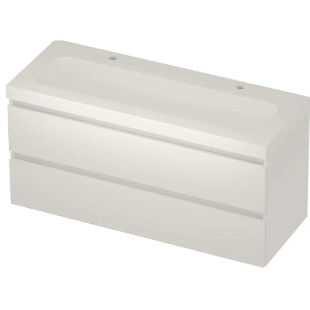 Basic-Line Moby 46 Badmeubelset Polystone 120x46x58 cm M46GWEMW1202 Mat White Glans Wit