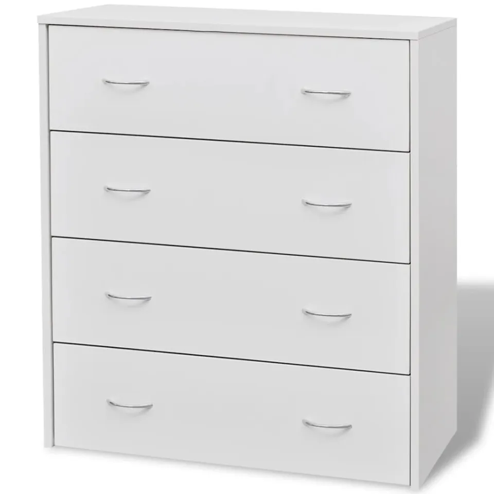 vidaXL Dressoir met 4 lades 60x30,5x71 cm wit
