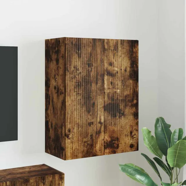 vidaXL TV-wandkast 59,5 x 31 x 80 cm Gerookt eiken Bewerkt hout