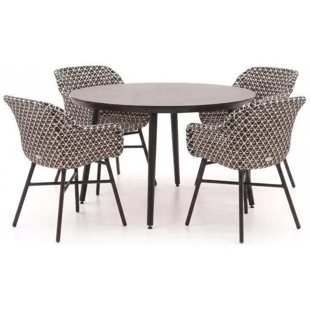 Hartman tuinmeubelen Hartman Delphine/Sophie Studio ø128cm dining tuinset 5-delig
