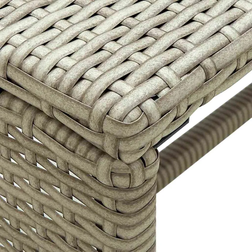 vidaXL Salontafel 70x40x38 cm poly rattan beige, foto 4