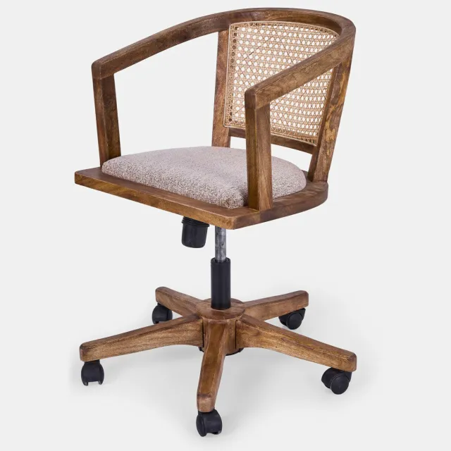 Loberon Bureaustoel Cévorine bruin/beige