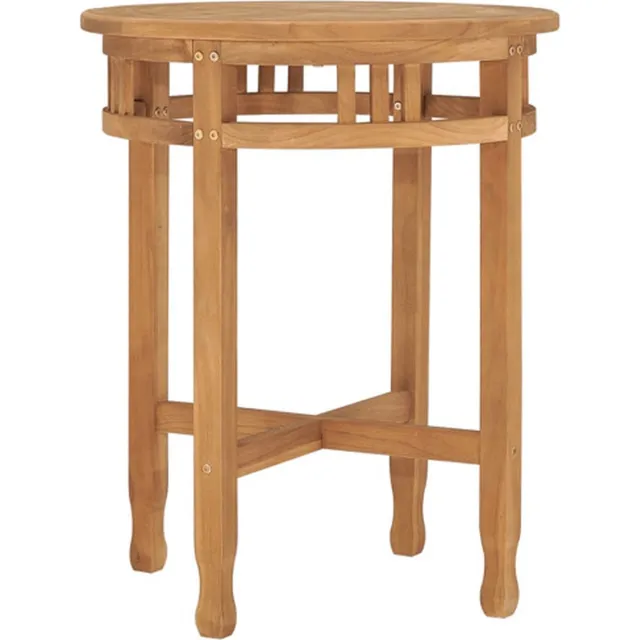 vidaXL Bistrotafel - inklapbaar - Ø60x75,5 - cm - massief - teakhout Bruin