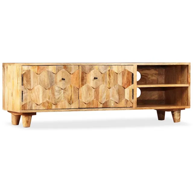 vidaXL Tv-meubel 118x35x40 cm massief mangohout Bruin