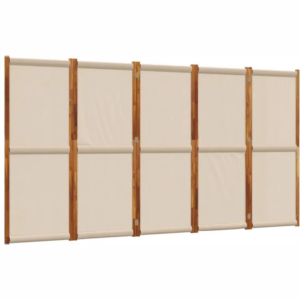 vidaXL Kamerscherm met 5 panelen 350x180 cm taupe, foto 3