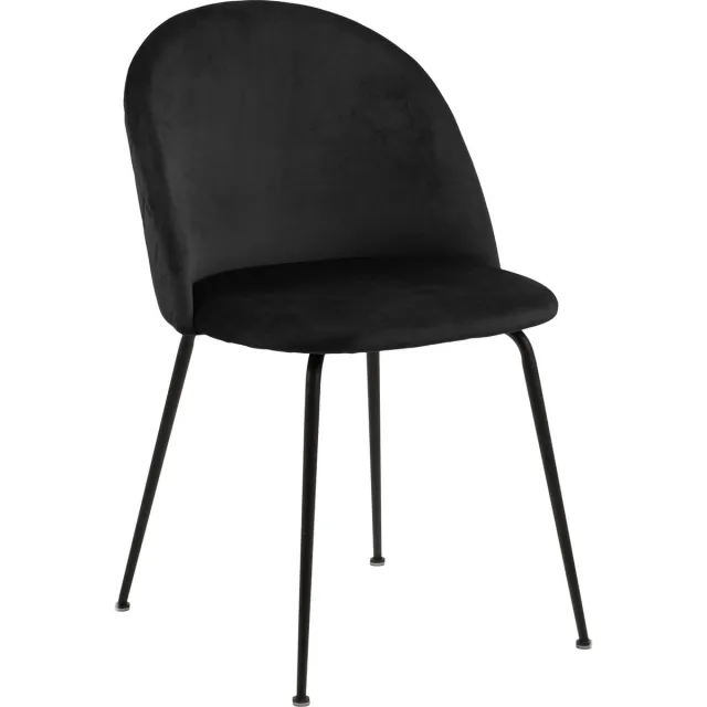 Bendt Eetkamerstoel 'May' Velvet, kleur Zwart