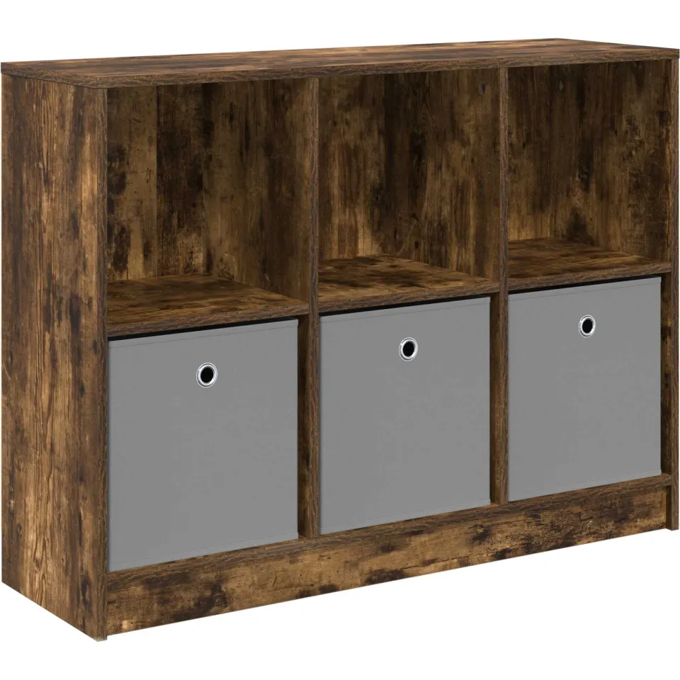 vidaXL Dressoir Gerookt eiken 102 x 32 x 73,5 cm, foto 3