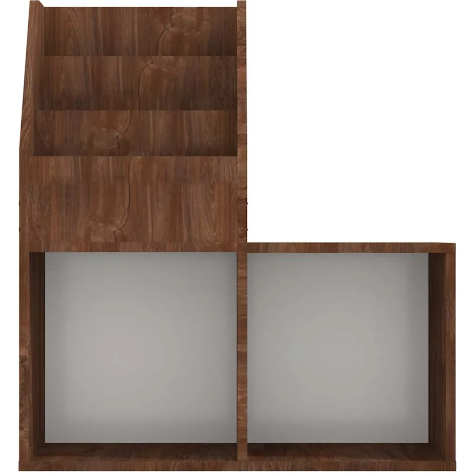 vidaXL Kindertijdschriftenrek 71x30x78,5 cm bewerkt hout bruineiken, foto 4