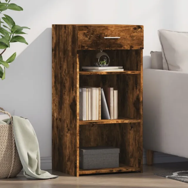 vidaXL Dressoir 45x42,5x93 cm bewerkt hout gerookt eikenkleurig Bruin