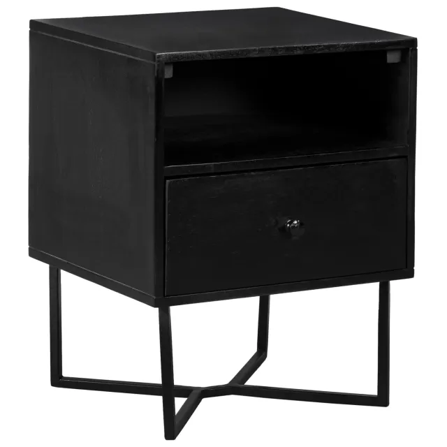 Lewis & Loft Nachtkastje Lot - FSC mangohout - Zwart
